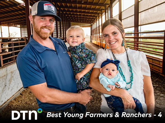 Cascade, Iowa's Brian Crock and Lillie Beringer-Crock carry on Lillie's grandfather's legacy with a diverse, sustainable farm, while growing their own family. (DTN/Progressive Farmer photo by Joel Reichenberger)