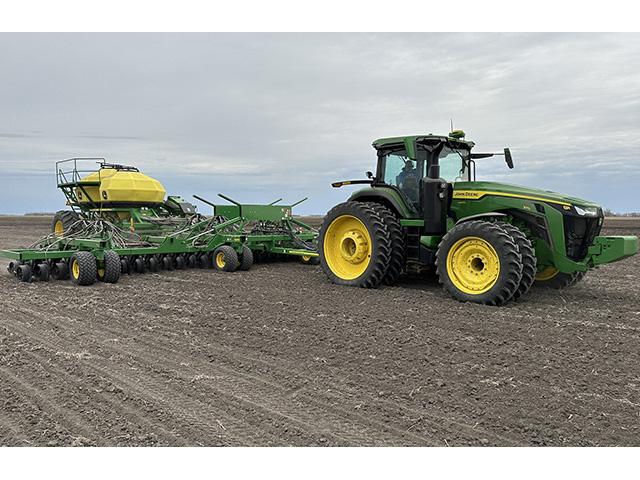 Spring wheat planters in North Dakota finally got a chance to head out to the fields after some areas were too wet, or the ground was still too cold in spring 2025. (Photo Matthew Krueger)