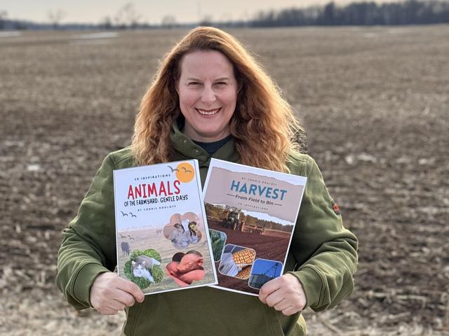 Transforming farm photos into coloring books is Connie Rohloff's latest creative way to tell agriculture's story. (Photo courtesy of Connie Rohloff)